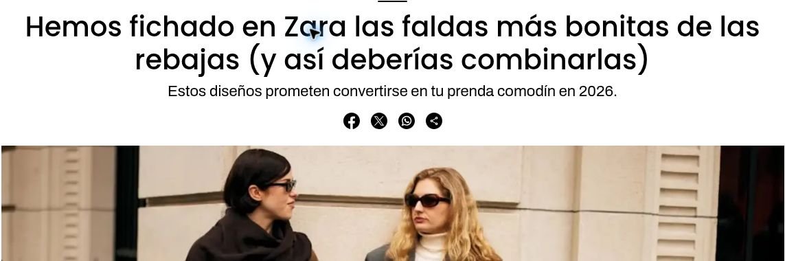 Captura de artículo de prensa sobre Sara Beltrán